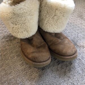 UGG Cream Shearling Boots 7